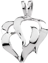 14K Gold Heart Pendant V