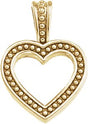 14K Gold Heart Pendant – 14.5x10.25mm - Yellow Gold