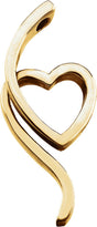 10K Gold Heart Pendant – 31.75x13mm