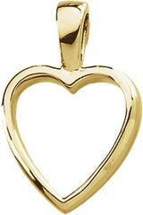10K Gold Heart Pendant – 20x13.5mm