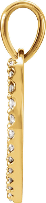 14K Gold Heart Pendant – 19.6x15.9mm - Yellow Gold - view 4