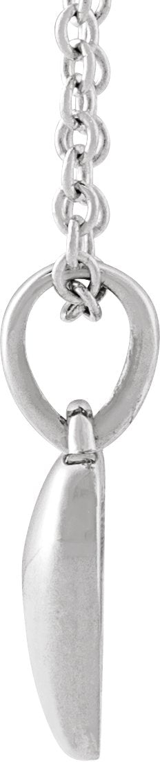 14K Gold Puffed Heart Necklace or Pendant – 11.75x6.79mm - White Gold - view 2
