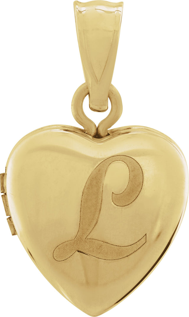 14K Gold Heart Locket – 20x12mm - view 4