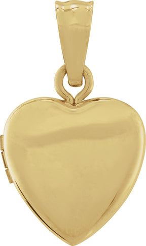 14K Gold Heart Locket – 20x12mm