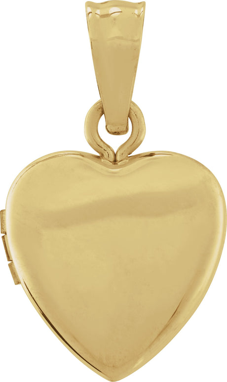 14K Gold Heart Locket – 20x12mm