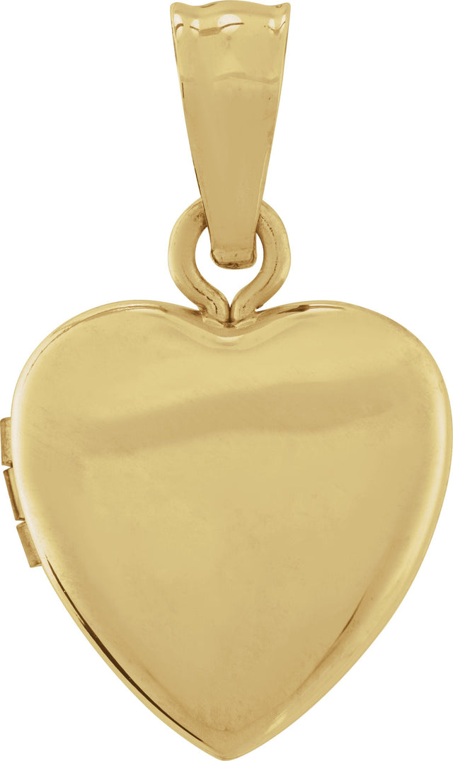 14K Gold Heart Locket – 20x12mm