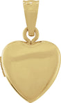 14K Gold Heart Locket – 20x12mm