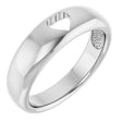 Platinum Pierced Heart Ring