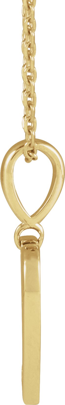 14K Gold Round Natural Diamond Engravable Accented Heart Necklace or Pendant - Yellow Gold - view 5