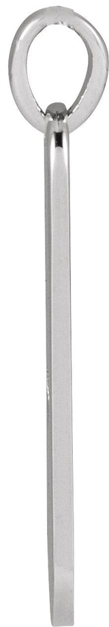 14K Gold Engravable Heart Bar Necklace or Pendant - White Gold - view 2
