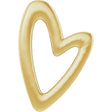 14K Gold Elongated Heart Necklace or Pendant - Yellow Gold