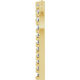 14K Gold Round Lab-Grown Diamond Accented Heart Necklace - Yellow Gold - view 6