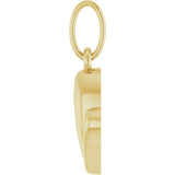 14K Gold Petite Heart Necklace or Pendant - Yellow Gold - view 3