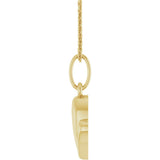 14K Gold Petite Heart Necklace or Pendant - Yellow Gold - view 3