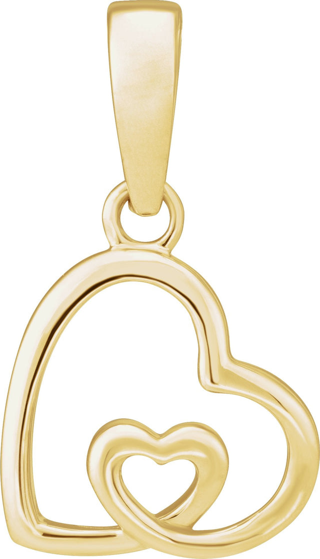 14K Gold Heart Pendant II