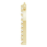 14K Gold Round Lab-Grown Diamond Accented Heart Necklace - Yellow Gold - view 6