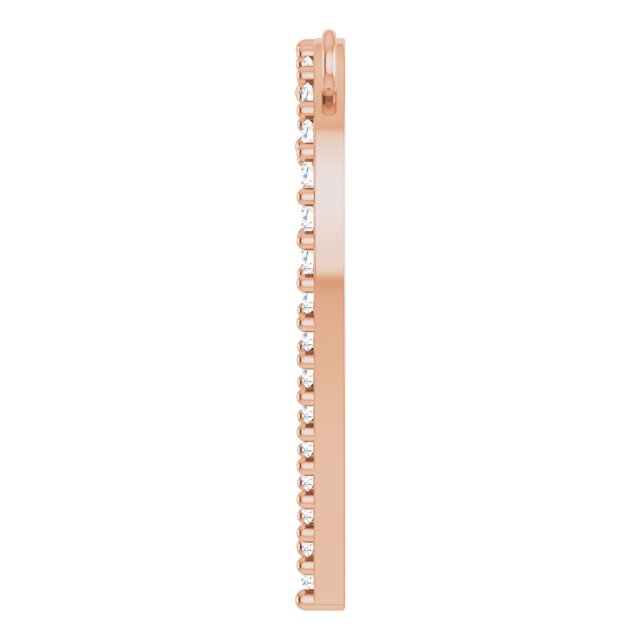 14K Gold Round Lab-Grown Diamond Accented Heart Necklace - Rose Gold - view 6