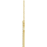 14K Gold Round Natural Diamond Accented Heart Necklace – 13.4x12.5mm - Yellow Gold - view 6
