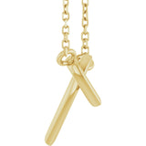 14K Gold Interlocking Hearts Necklace - Yellow Gold - view 3