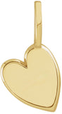 14K Gold Engravable Sideways Heart Pendant - Yellow Gold