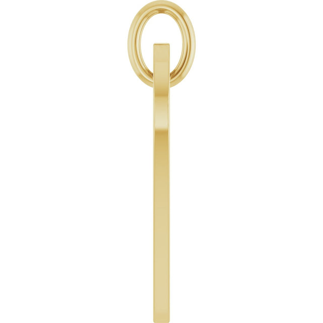 14K Gold Engravable Heart Necklace or Pendant – 15.6x12mm - Yellow Gold - view 3