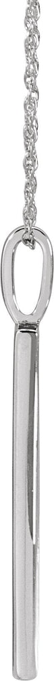 14K Gold Round Natural Diamond Accented Love Necklace - White Gold - view 4