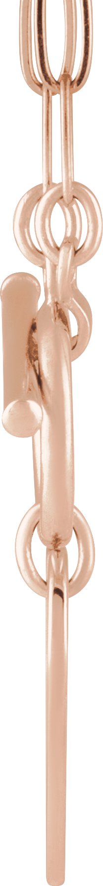 14K Gold Engravable Toggle Necklace - Rose Gold - view 3