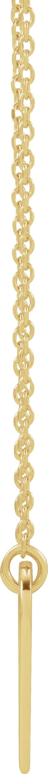 14K Gold Engravable Heart Necklace – 13.5x10mm - Yellow Gold - view 2