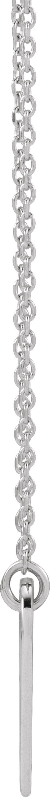 Platinum Engravable Heart Necklace – 13.5x10mm - view 2