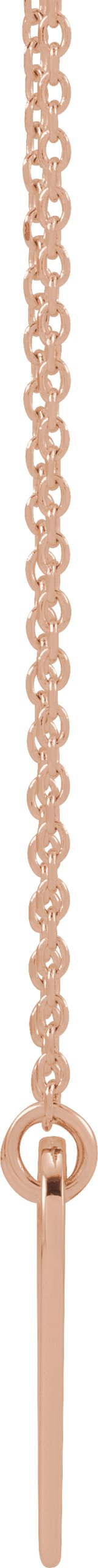 14K Gold Engravable Heart Necklace – 13.5x10mm - Rose Gold - view 2