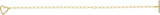 14K Gold Heart & Paperclip-Style Bracelet - Yellow Gold - view 2