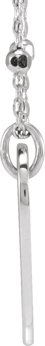14K Gold Engravable Heart Necklace or Pendant – 15.6x12mm - White Gold - view 2