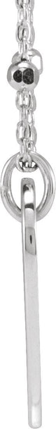 14K Gold Engravable Heart Necklace or Pendant – 15.6x12mm - White Gold - view 2