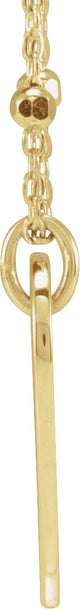 14K Gold Engravable Heart Necklace or Pendant – 15.6x12mm - Yellow Gold - view 2
