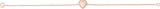 14K Gold Engravable Beaded Heart Bracelet - Rose Gold - view 2