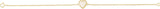 14K Gold Engravable Beaded Heart Bracelet - Yellow Gold - view 2