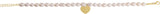 14K Gold Cultured White Freshwater Pearl Heart & Pearl Bracelet - view 4