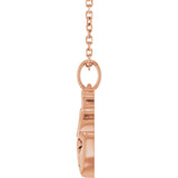 14K Gold Anatomical Heart Necklace or Pendant - Rose Gold - view 3