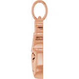 14K Gold Anatomical Heart Necklace or Pendant - Rose Gold - view 3