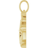 14K Gold Anatomical Heart Necklace or Pendant - Yellow Gold - view 3