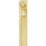 14K Gold Round Natural Diamond Interlocking Heart Necklace - Yellow Gold - view 6