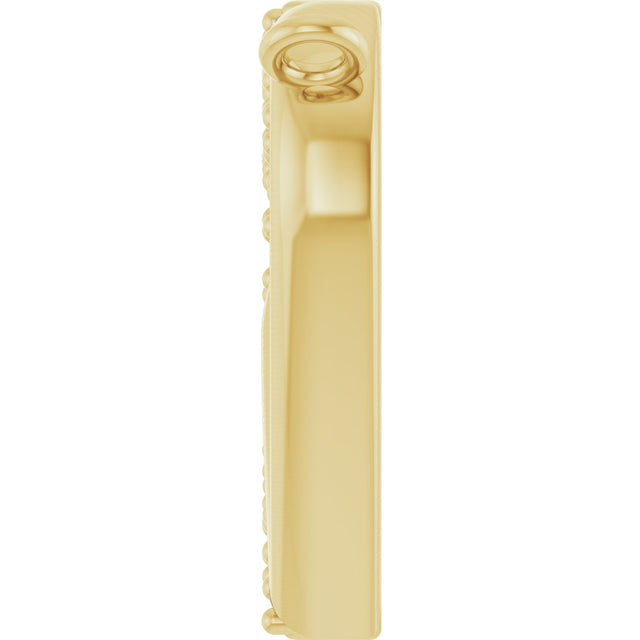 14K Gold Round Natural Diamond Interlocking Heart Necklace - Yellow Gold - view 6