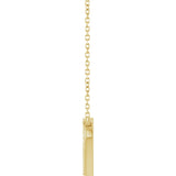 14K Gold Round Natural Diamond Interlocking Heart Necklace - Yellow Gold - view 6
