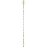14K Gold Natural Diamond Heart & Paperclip-Style Link Bracelet - Yellow Gold - view 3