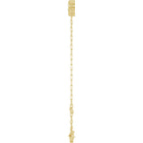 14K Gold Natural Diamond Heart & Paperclip-Style Link Bracelet - Yellow Gold - view 3