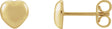 14K Gold Heart Earrings