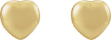 14K Gold Heart Earrings - view 2