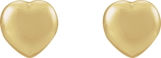 14K Gold Heart Earrings - view 2