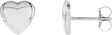 Platinum Heart Earrings