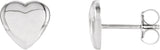 Platinum Heart Earrings